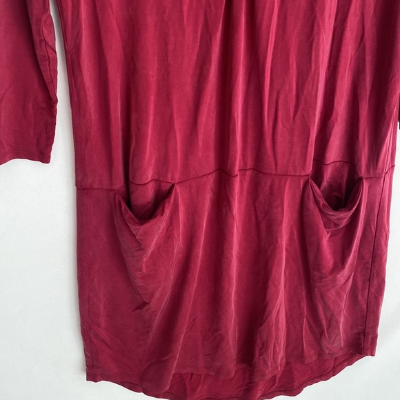 (56) Dolan 3/4 sleeve maroon midi dress, Size XS - Picture 5 of 7